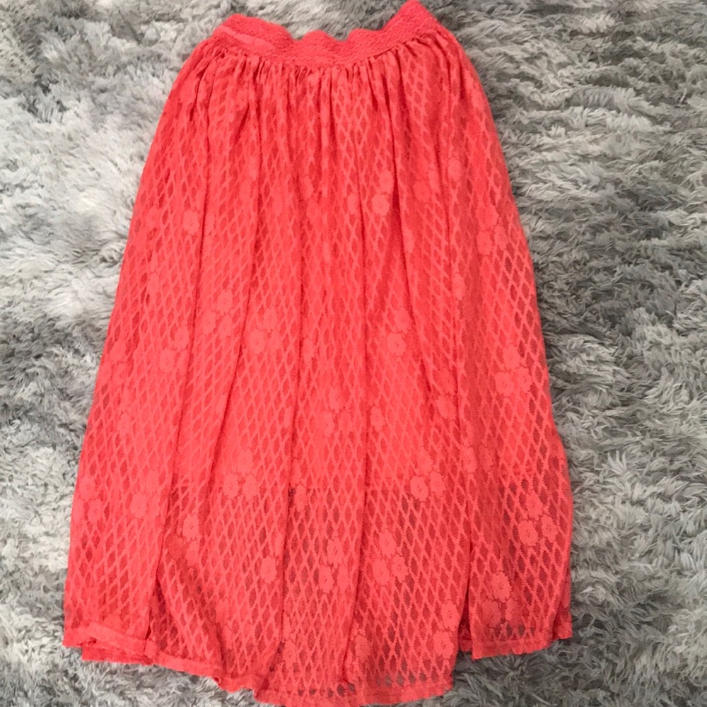 Pink maxi skirt